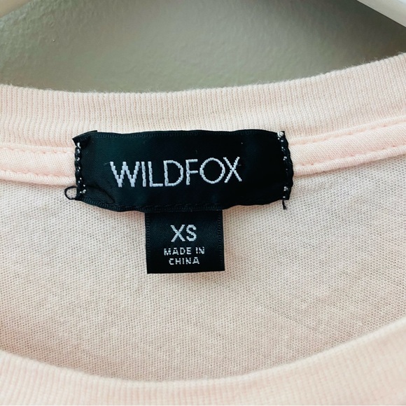 Wildfox 'Travels Well With Tequila' Tee Shirt Pink Sz XS - Picture 5 of 8